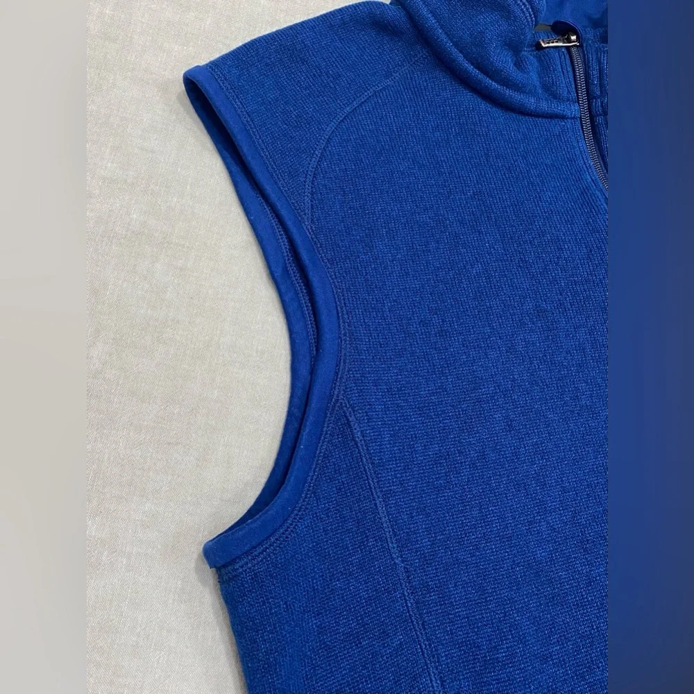 Patagonia Mens Blue Full-Zip Mock Neck Better Fleece Vest Size L Outdoor Hiking
